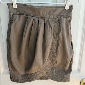 French Connection Black Mini Skirt Size 6 – Tulip Hem Faux Wrap with Tie Back